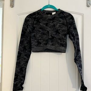 Gymshark Camo Seamless Long Sleeve Crop Top